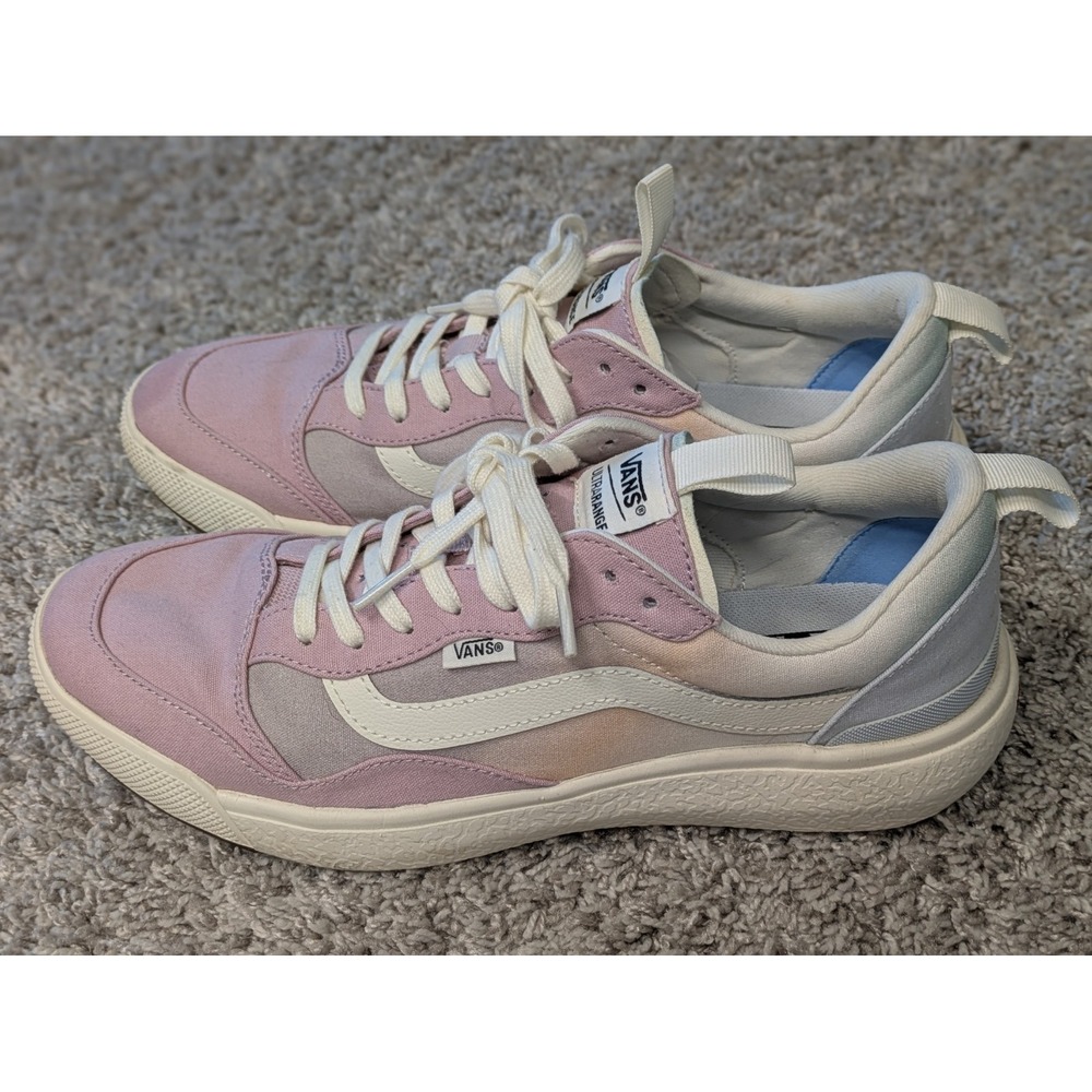 Vans Men's Pink and Cream Low-Top Sneakers